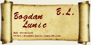 Bogdan Lunić vizit kartica